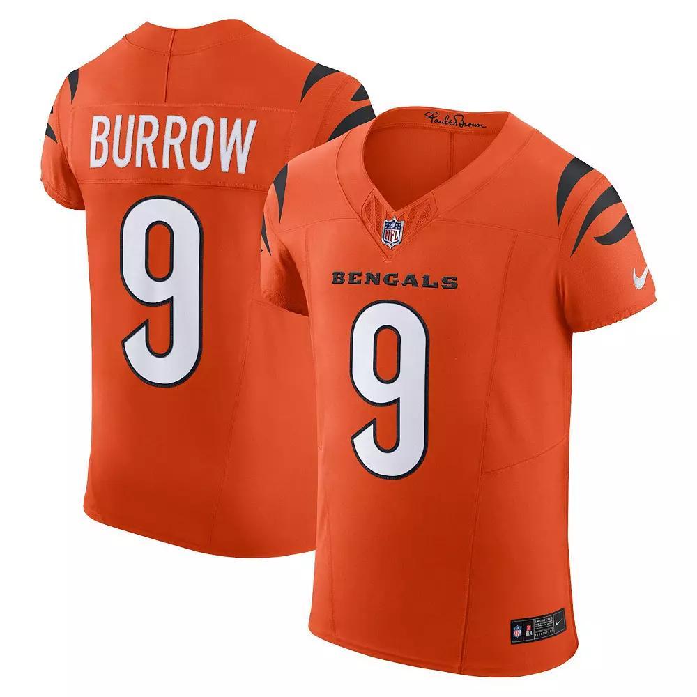 Men's Nike Joe Burrow Orange Cincinnati Bengals Vapor F.U.S.E. Elite Jersey, Size: 60 Product Image