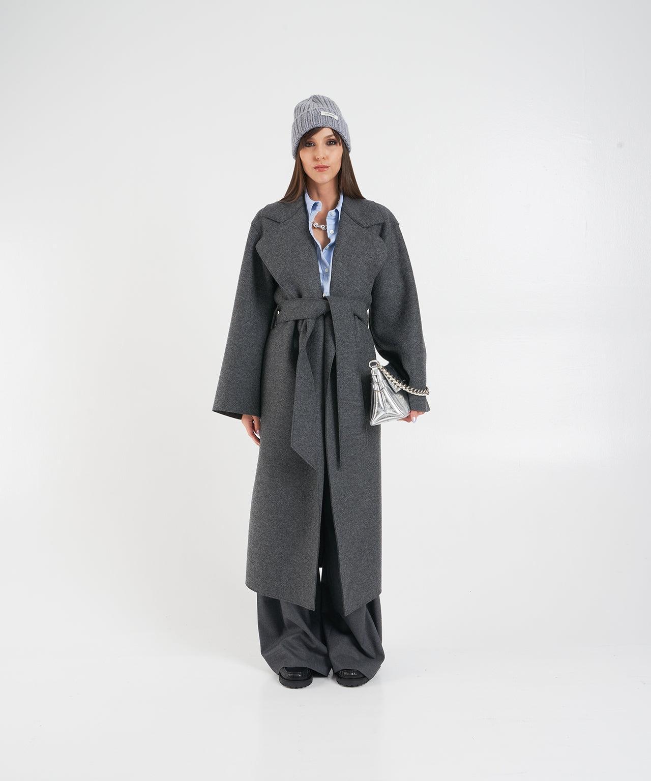 Coat with waist belt Product Image