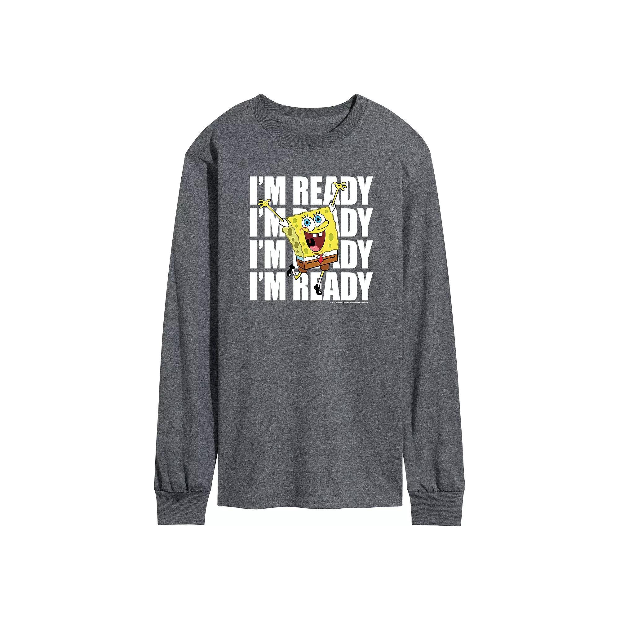 Mens SpongeBob SquarePants Im Ready Tee Product Image