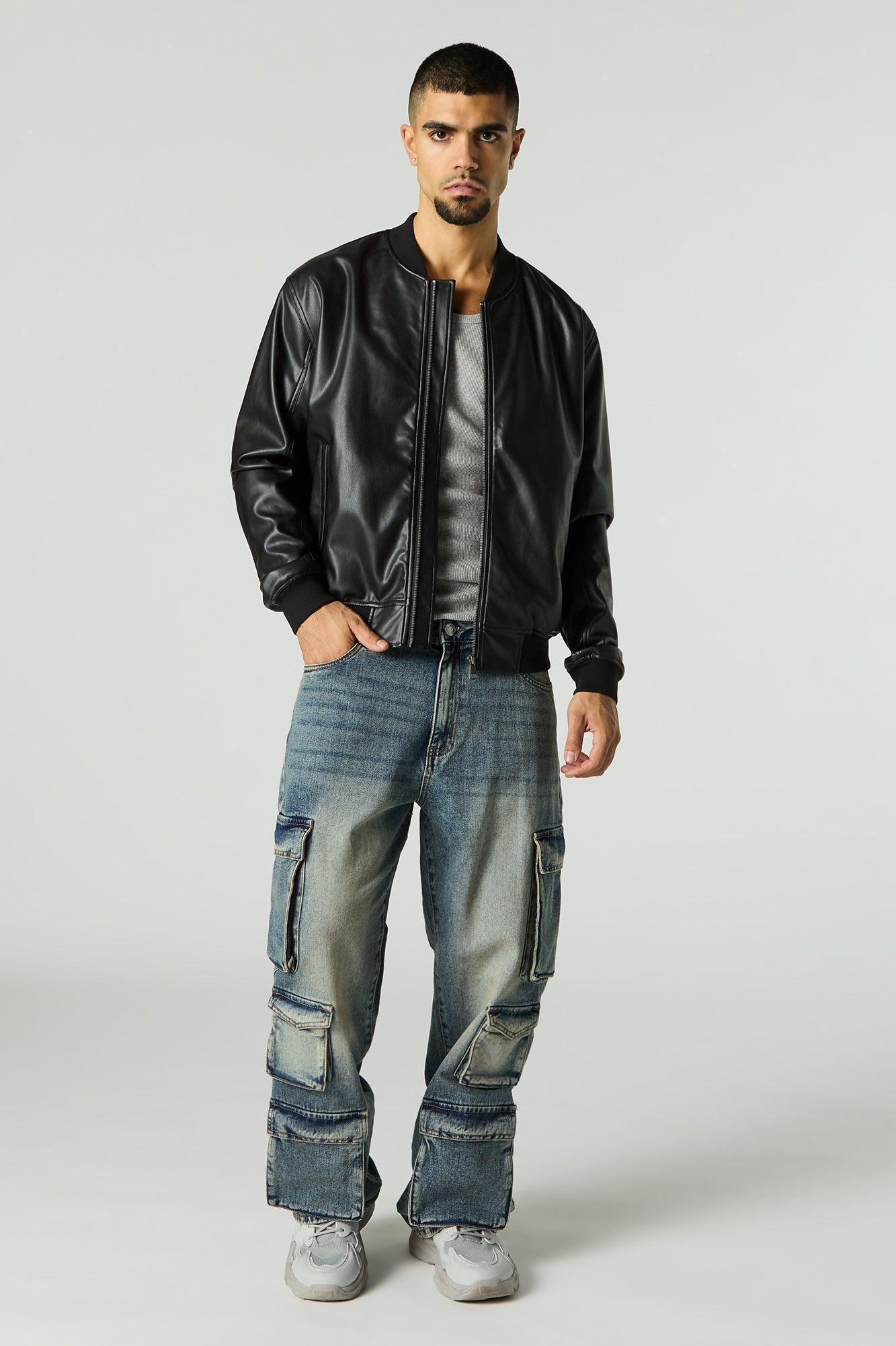 Vintage Wash Rigid Baggy 6 Pocket Cargo Jean Male Product Image