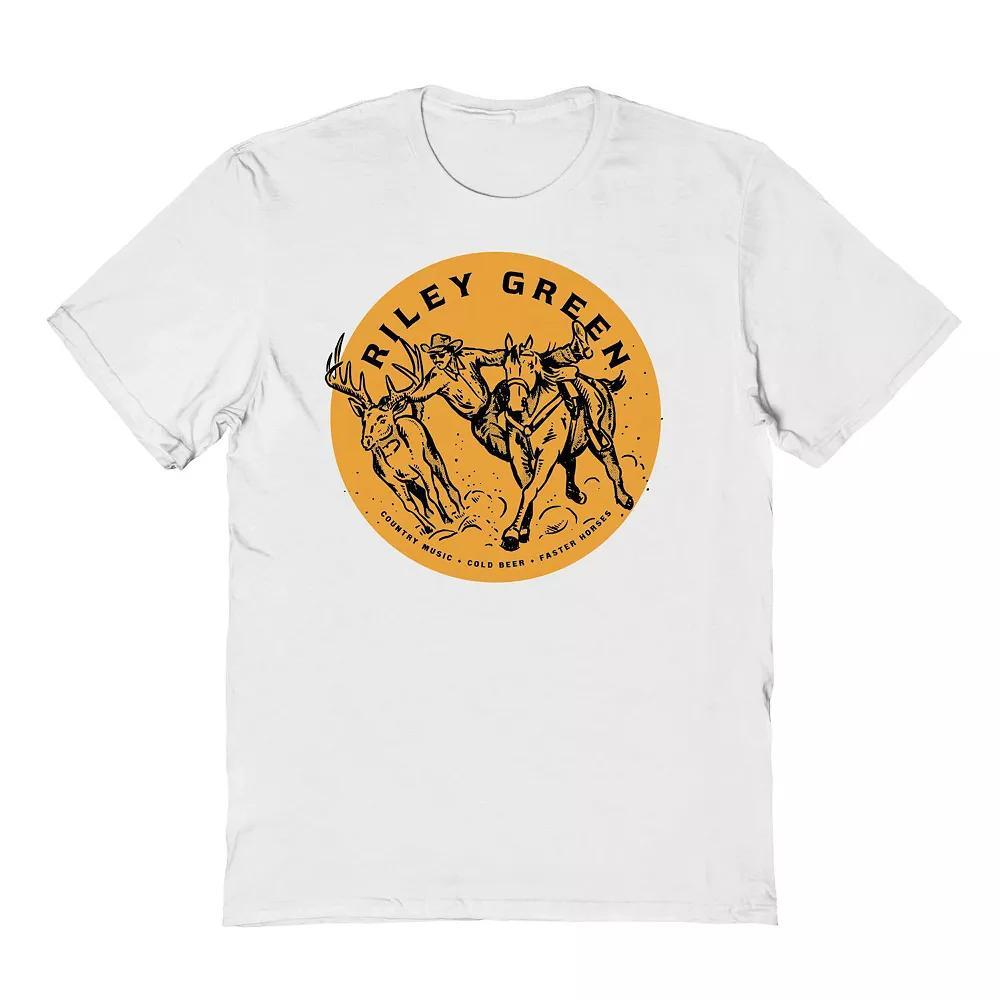 Men's Deer Dogger Fast Horses Graphic Tee, Size: XXL, White Product Image
