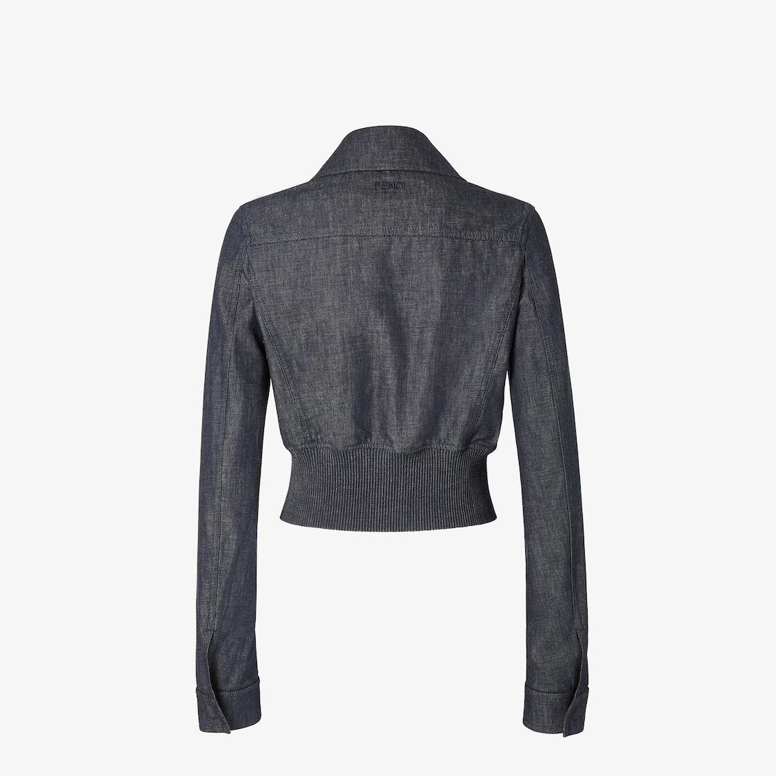 BlousonLight blue chambray bomber jacket Product Image
