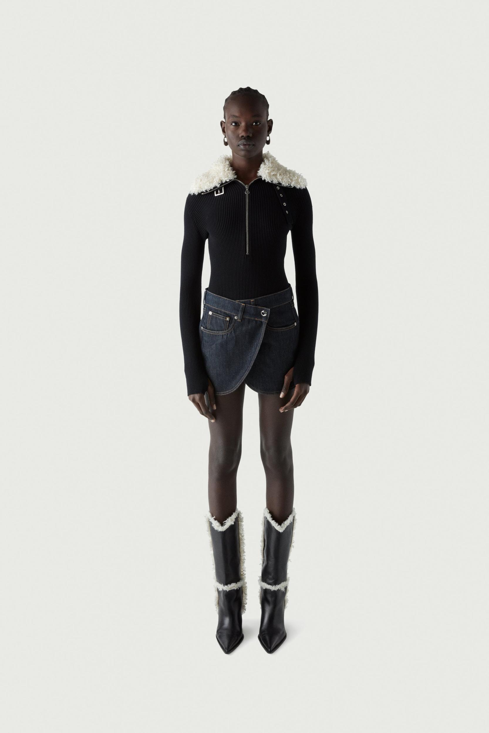 Denim Mini Skirt Product Image