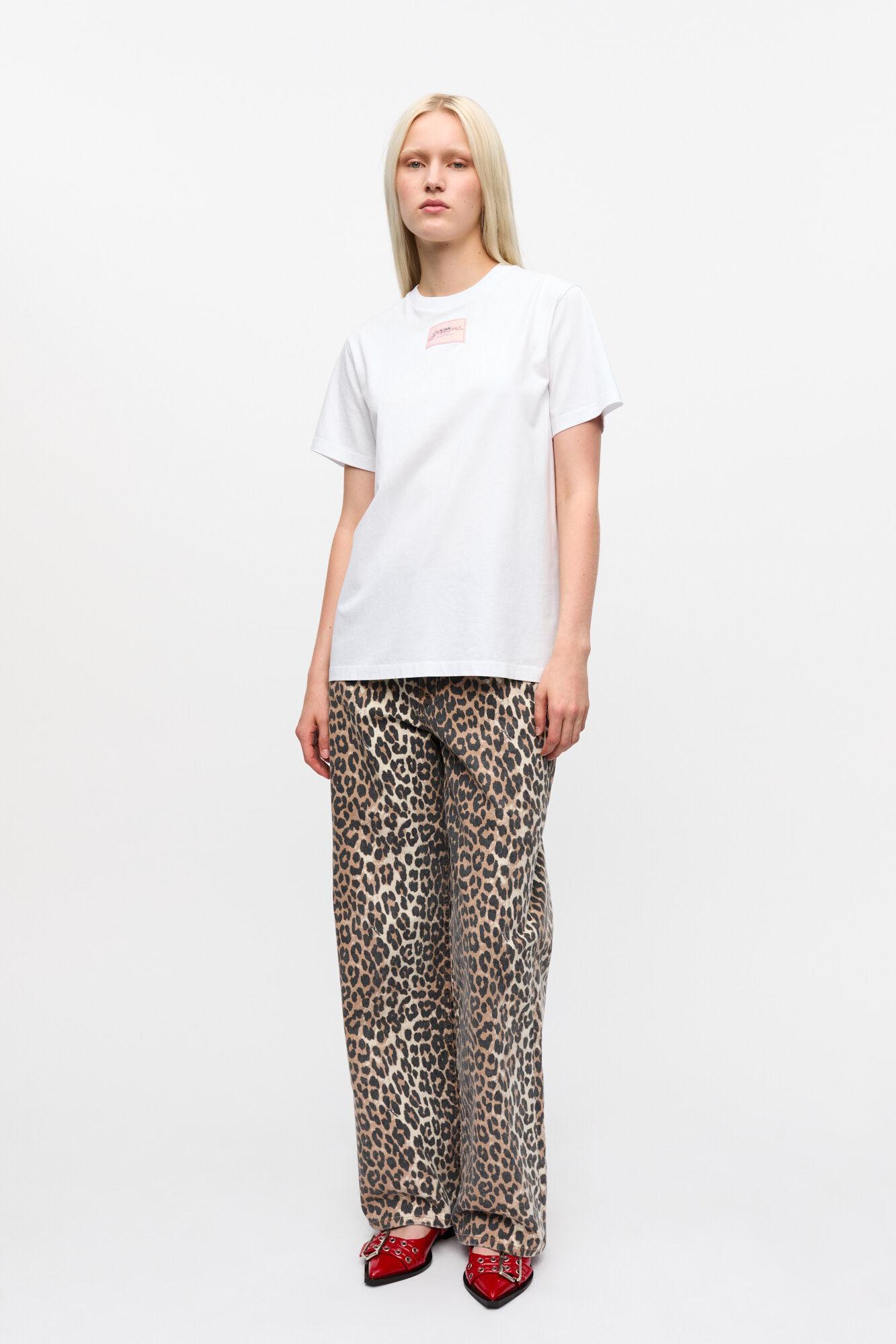 White Basic Jersey Relaxed T-shirt Product Image