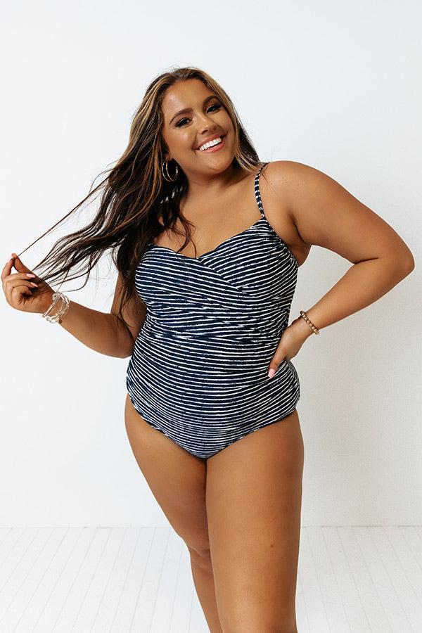 Sail Setter Stripe One Piece Swimsuit Curves Product Image