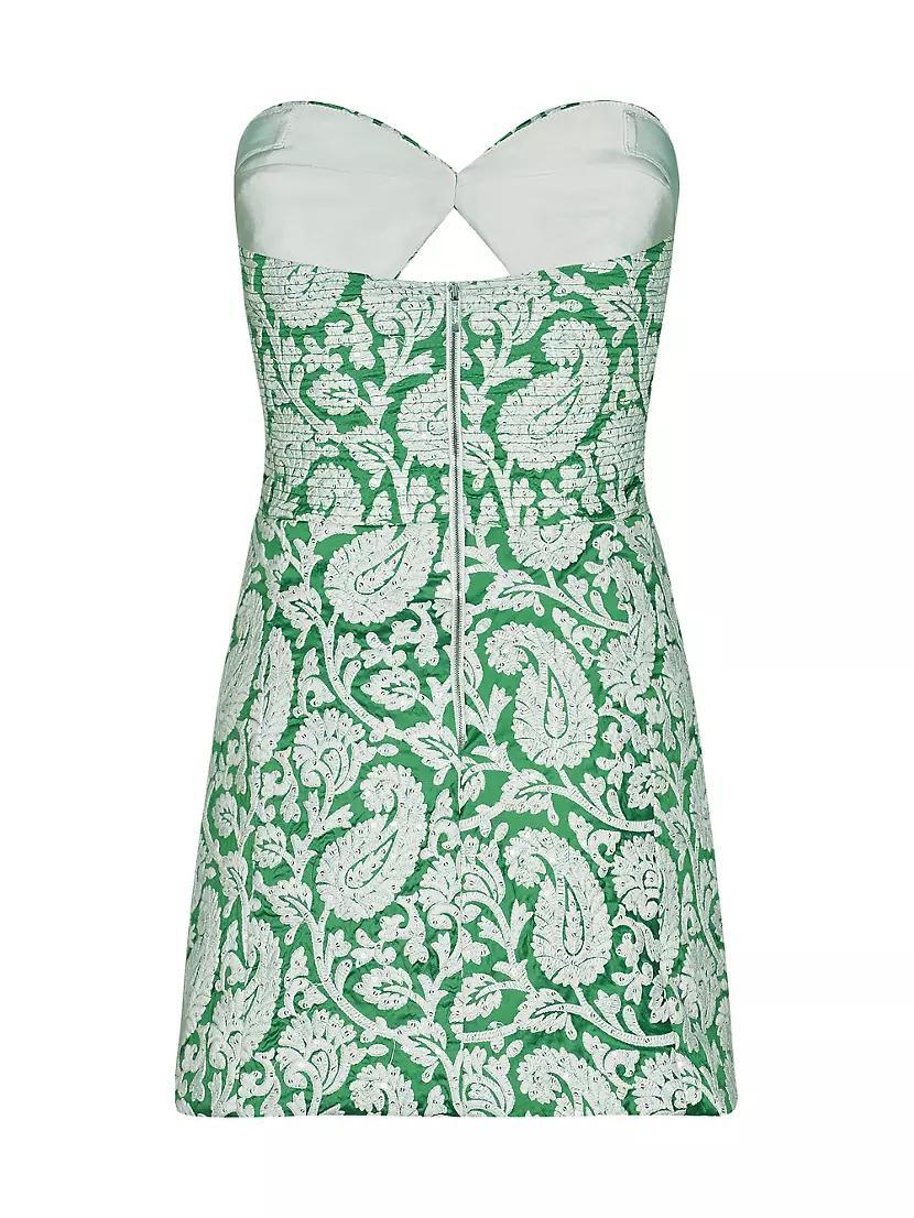 Festive Song Paisley Cut-Out Sweetheart Minidress Product Image