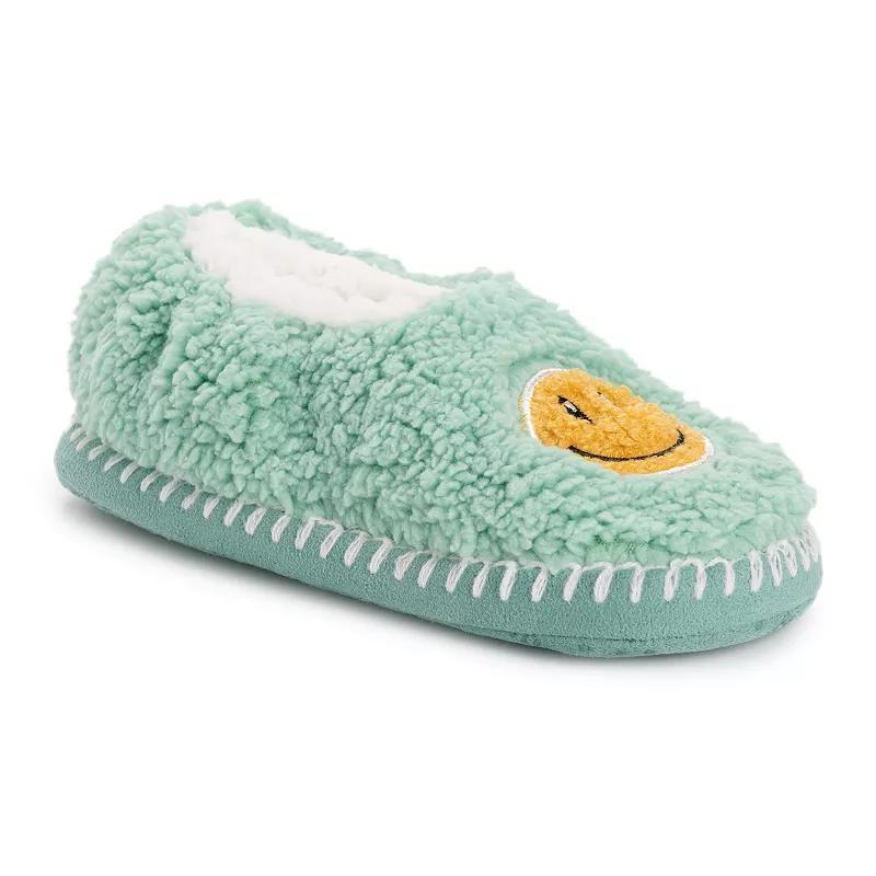 MUK LUKS Sherpa Smiley Women's Ballet Flat Slippers, Size: Large-XL, Orange Product Image