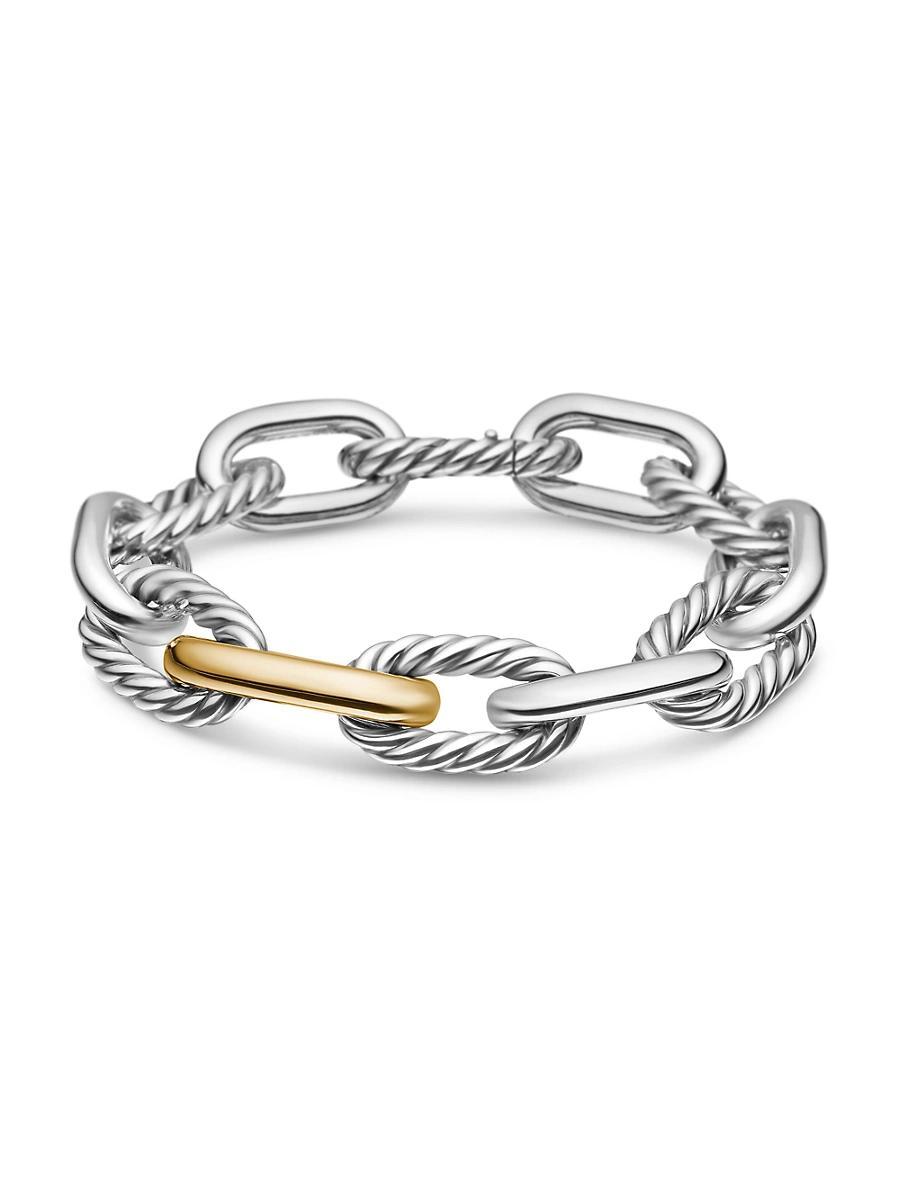 David Yurman Dy Madison Chain Bracelet in Sterling Silver with 18K Yellow Gold, 13.5mm Product Image