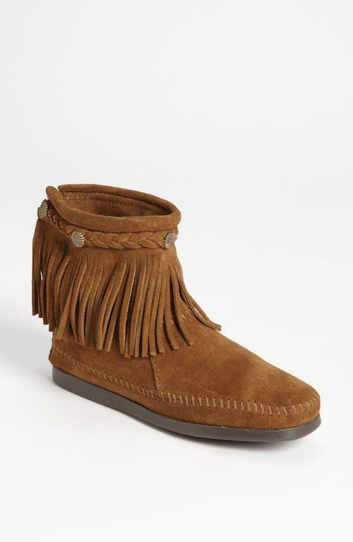 Minnetonka Concho Suede Fringe Boots Product Image
