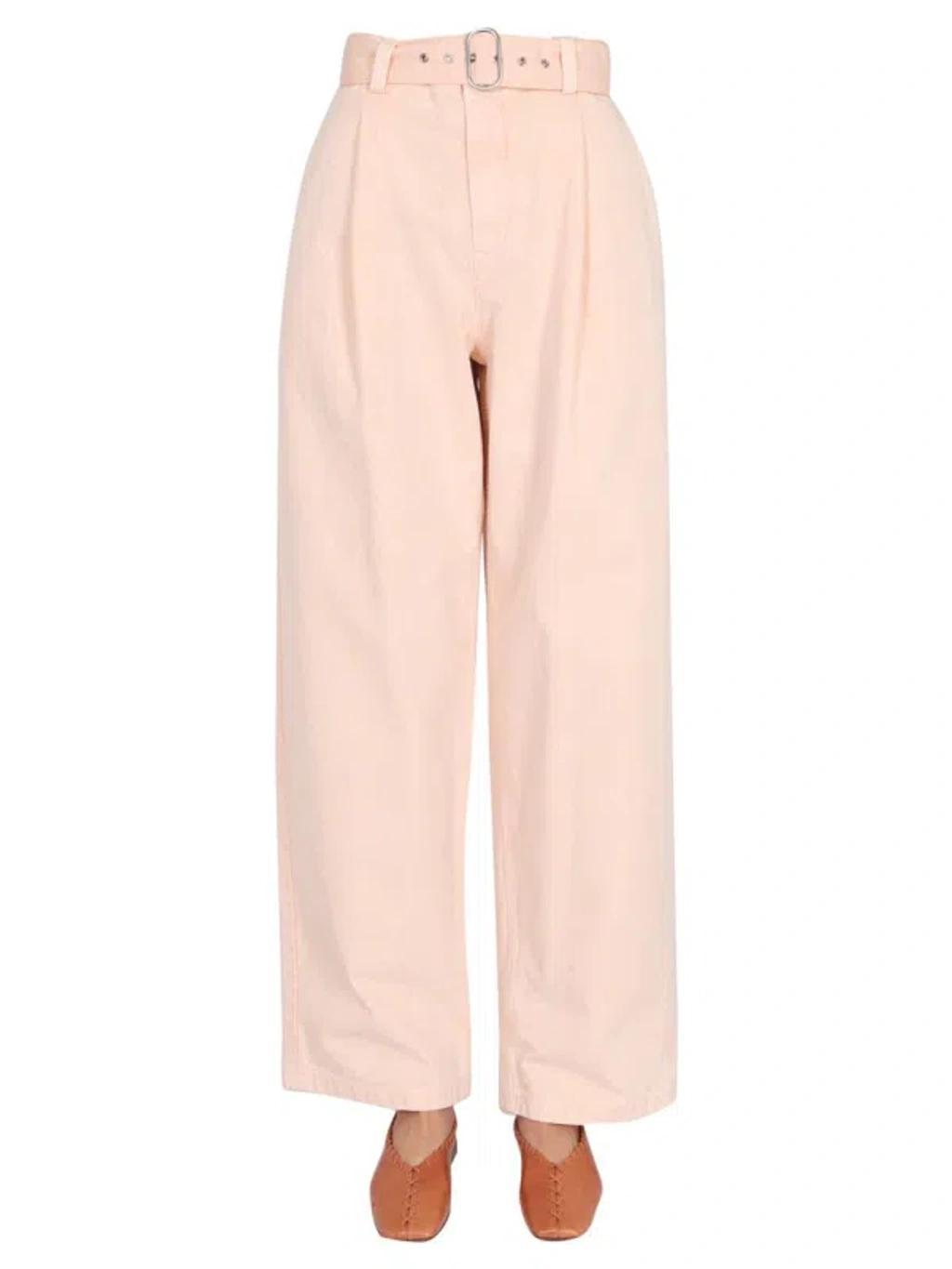 JIL SANDER Wide Leg Trousers In Pink Product Image