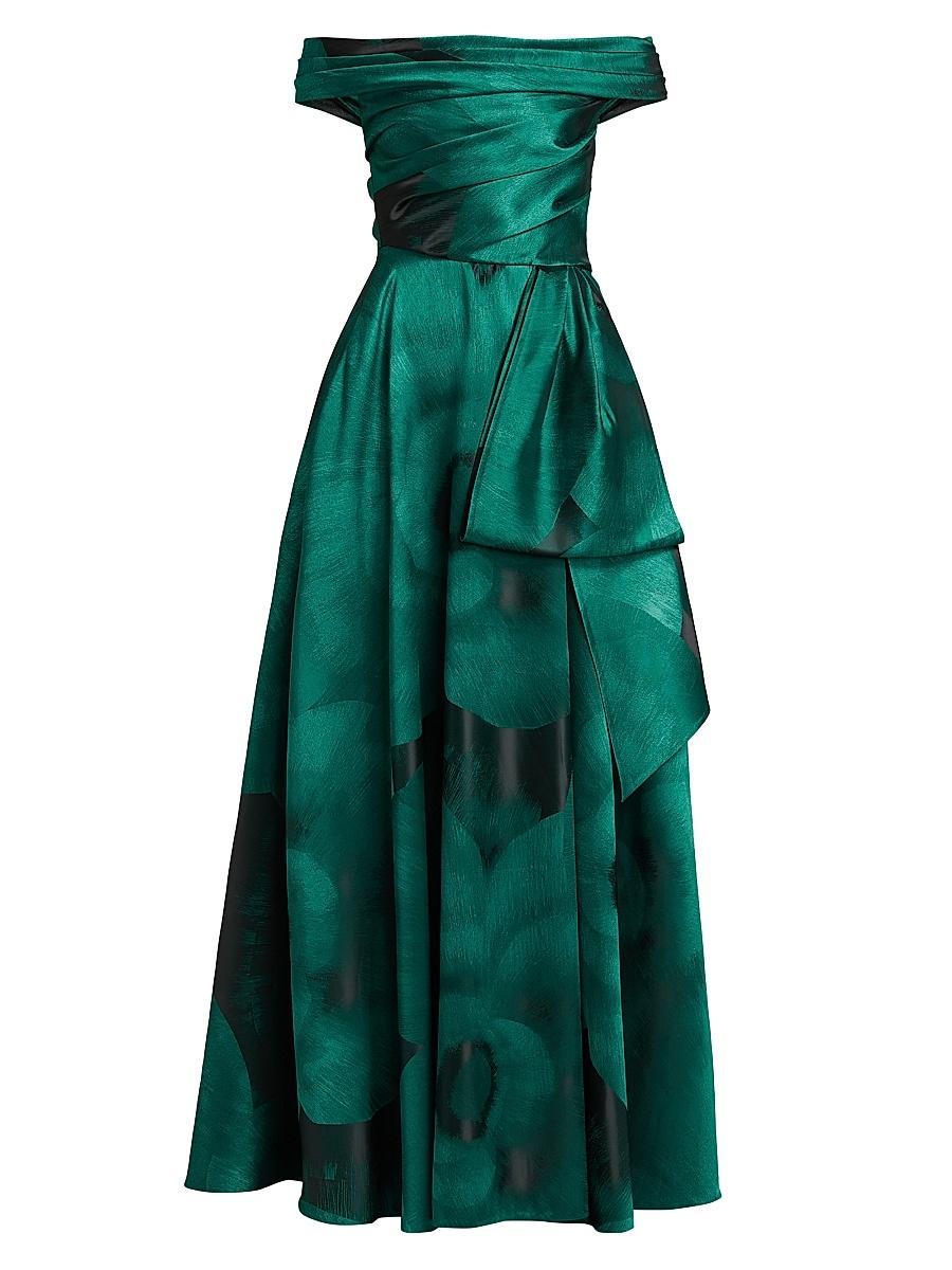 Womens Floral Jacquard Ball Gown Product Image