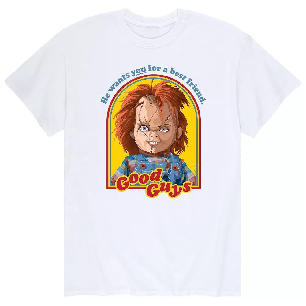 Big & Tall Chucky Retro Good Guys Graphic Tee, Mens Blue Product Image