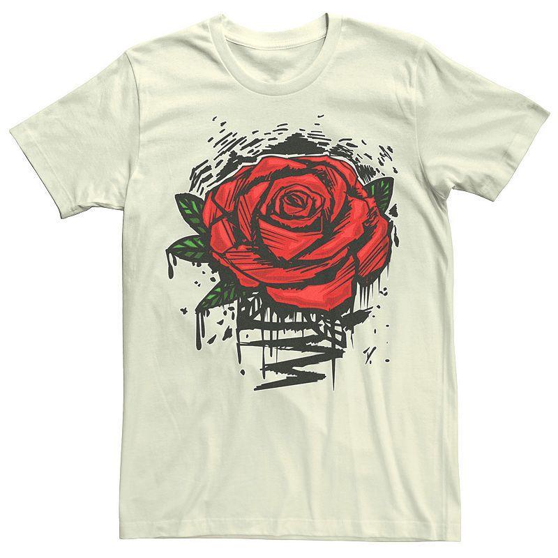 Men's Rugged Rose Drip Graphic Tee, Size: XS, Athletic Grey Product Image