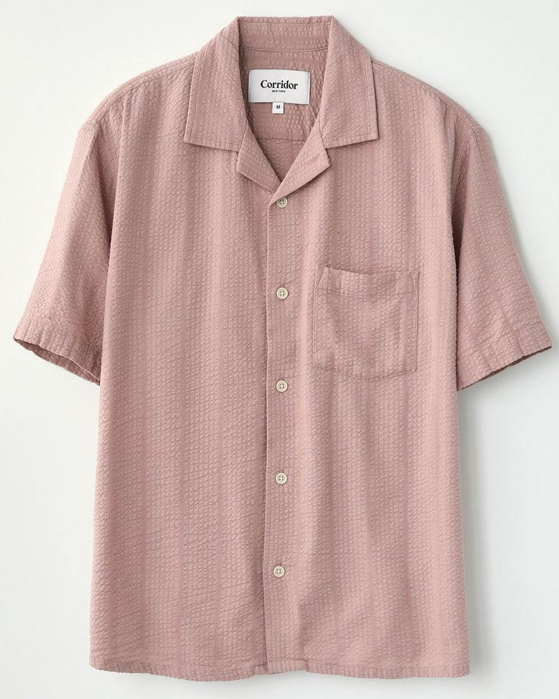 Striped Seersucker SS - Indigo Product Image