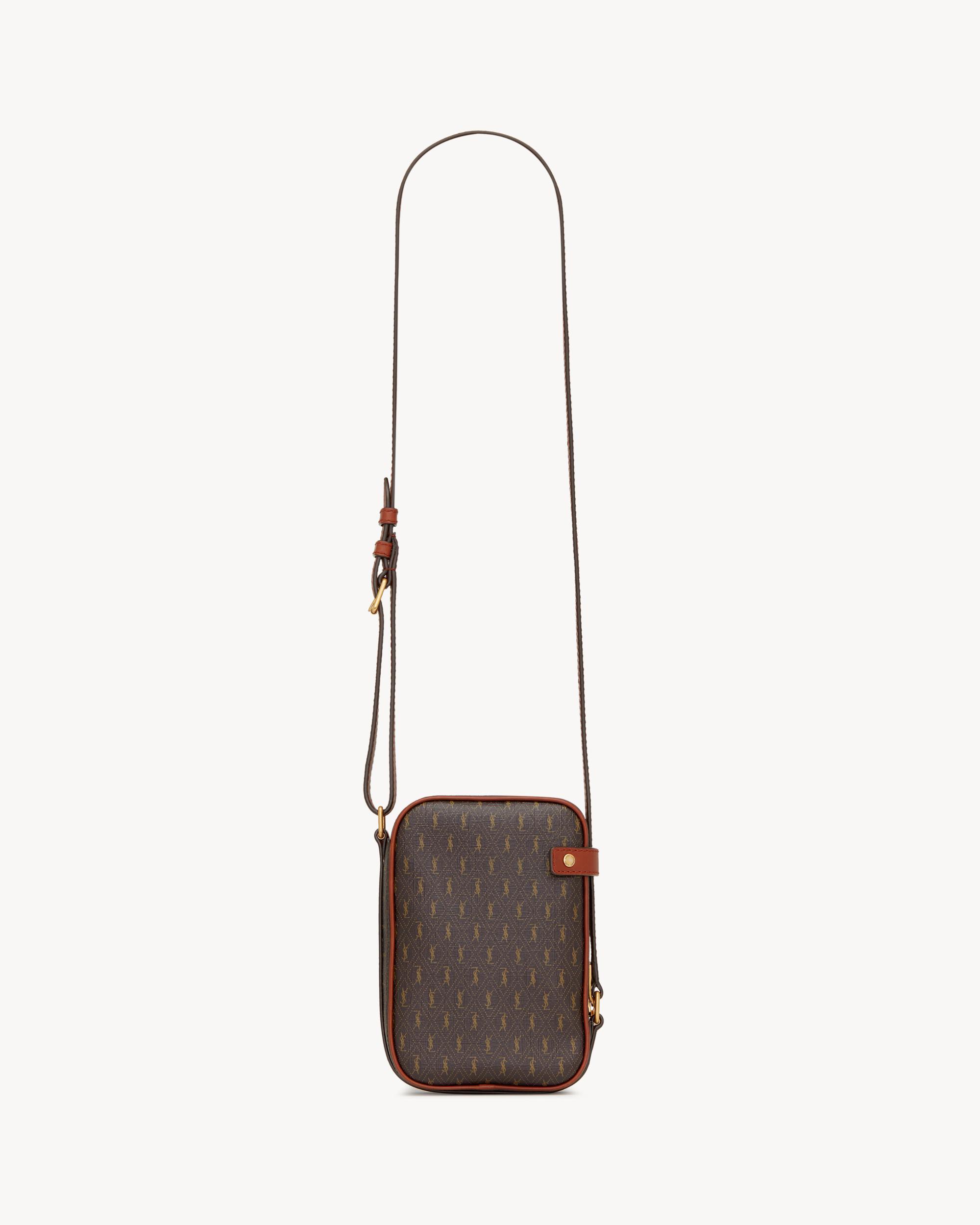 Le MONOGRAMME crossbody pouch in CASSANDRE canvas and smooth leather Product Image