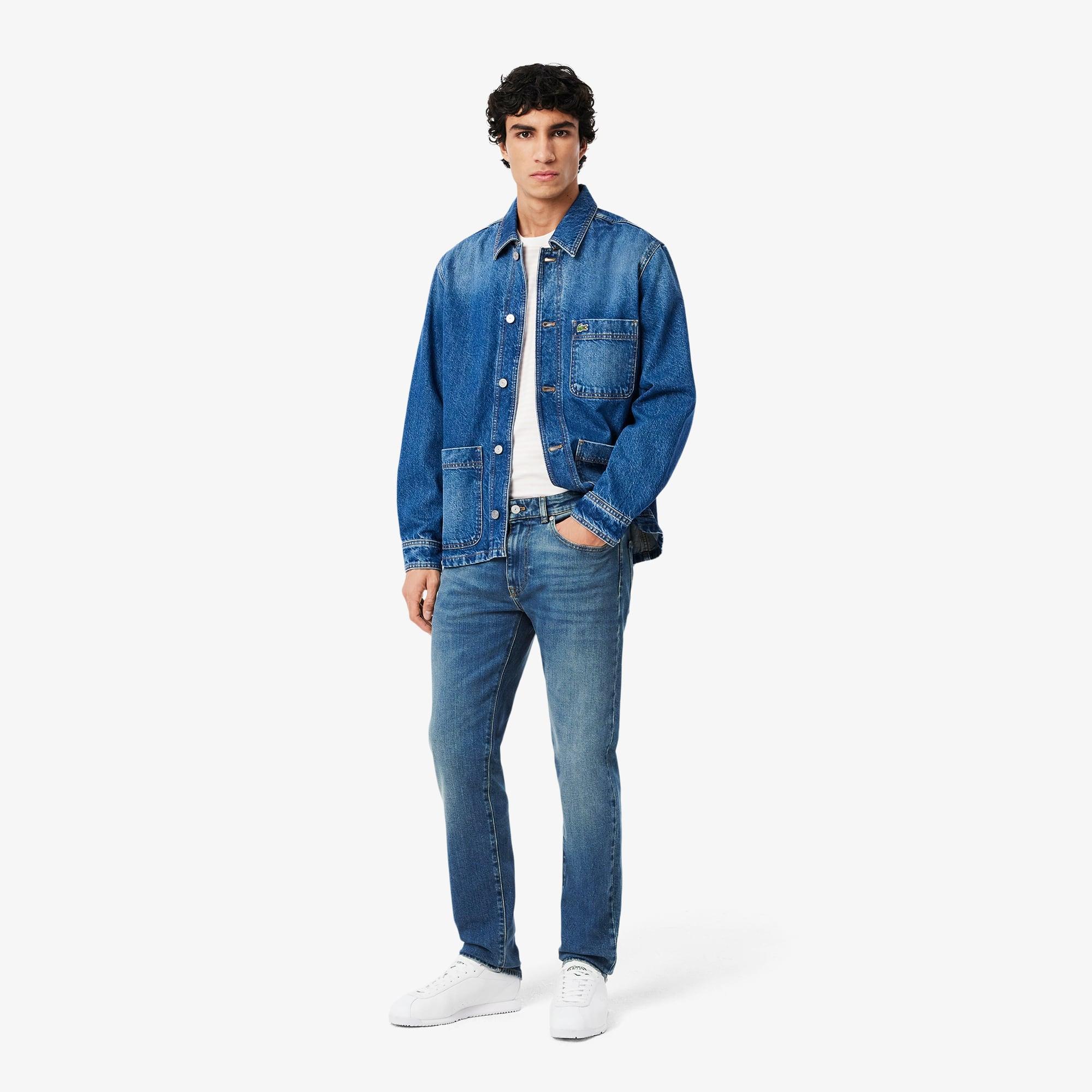 5 Pocket Slim Fit Indigo Jeans Product Image