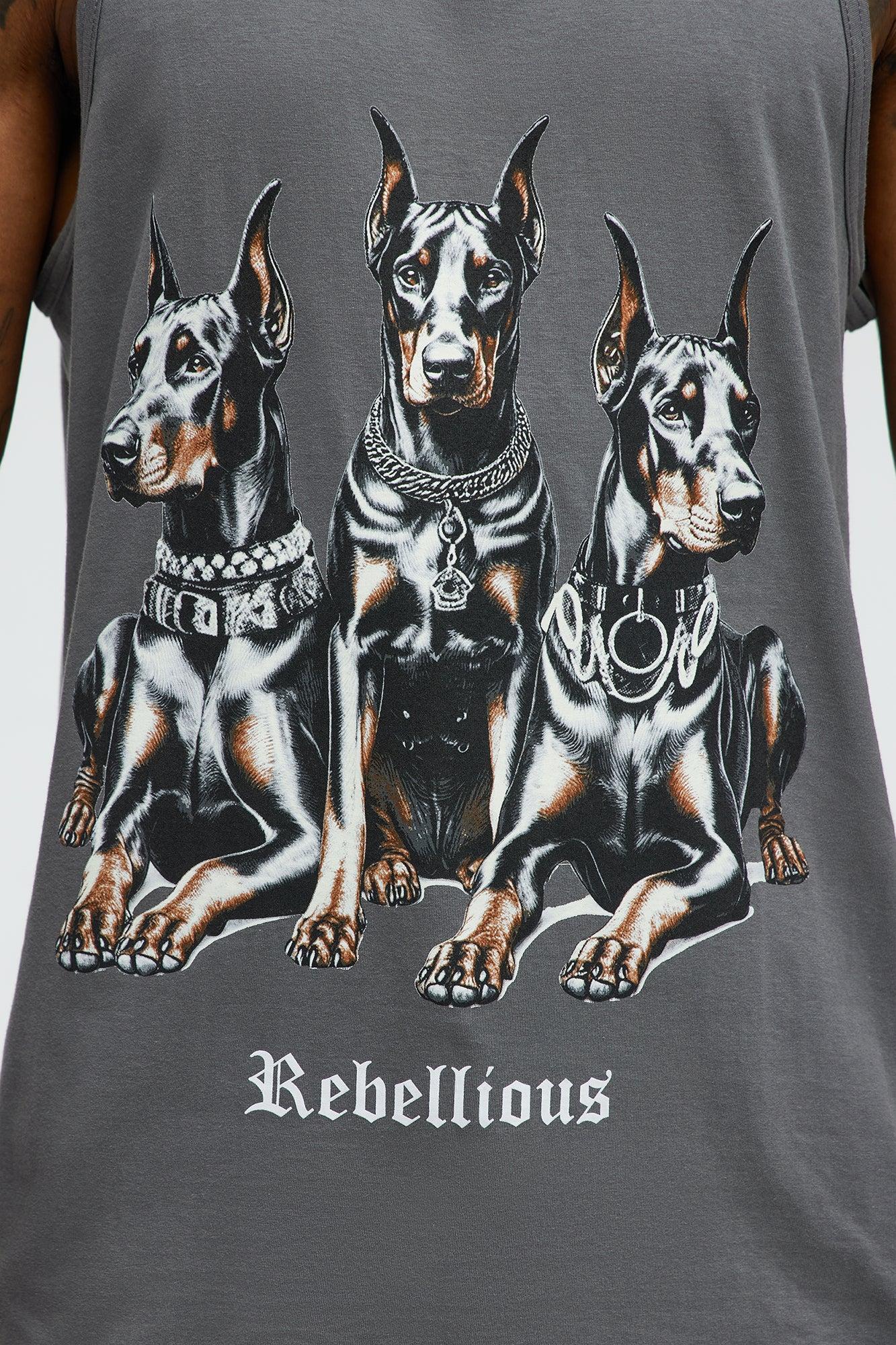 Rebellious Tank Top - Charcoal Product Image