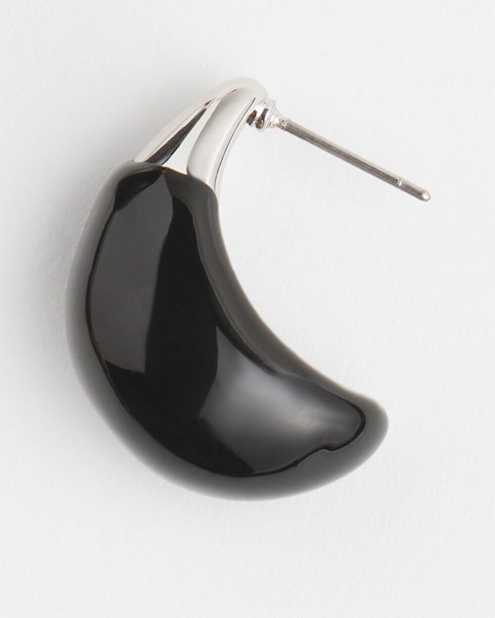 No Droop™ Orange CC Hoop Earrings Product Image