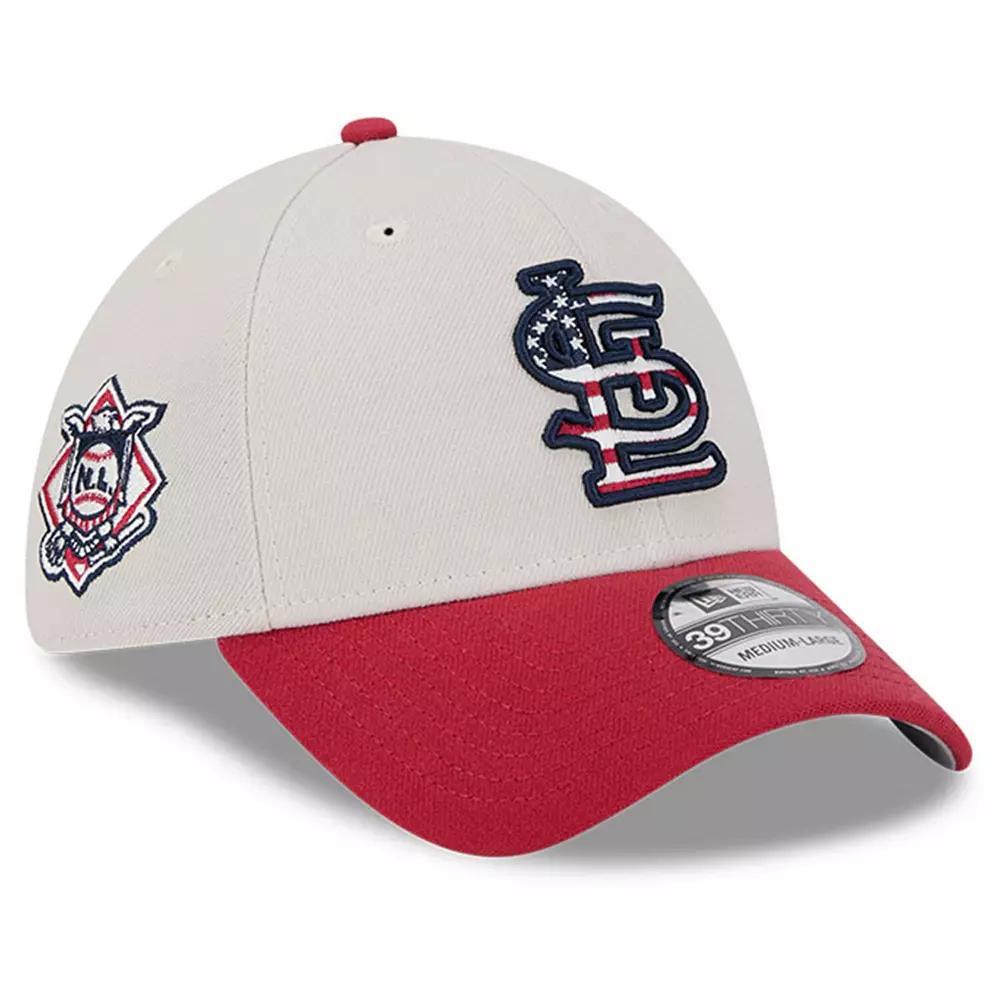 Men's New Era  Khaki/Red San Diego Padres 2024 Fourth of July 39THIRTY Flex Hat, Size: Large/XL, Beig K Product Image