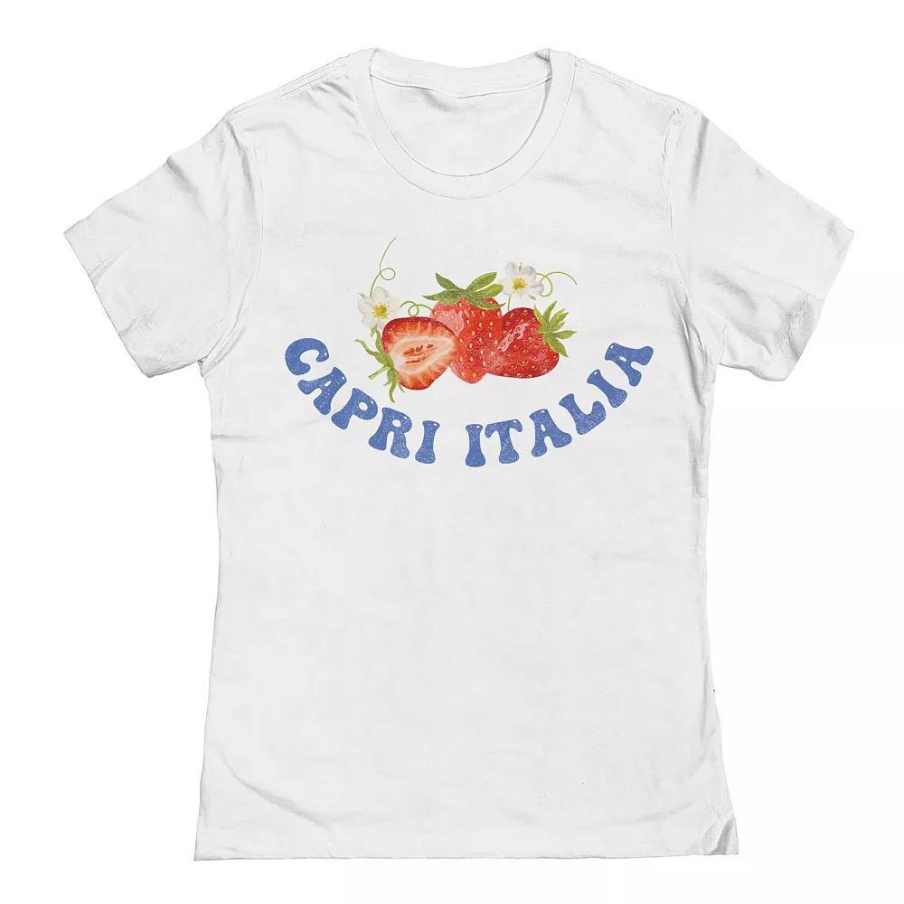 Junior's Grayson Threads by Tai Apparel Capri Italia Graphic Tee, Women's, Size: Medium, White Product Image
