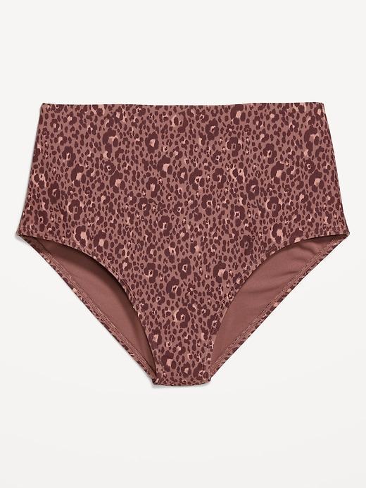 High-Waisted French-Cut Bikini Swim Bottoms Product Image