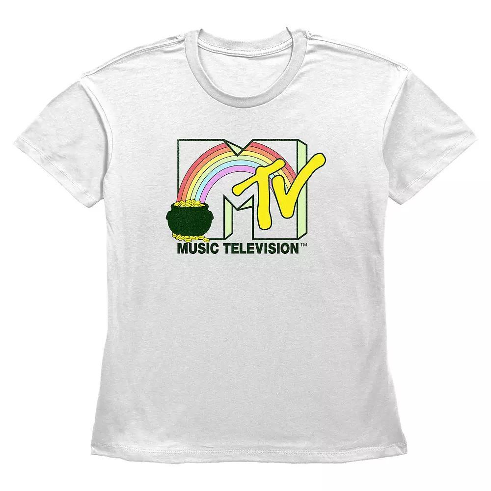 Women's MTV Pot Of Gold Graphic Tee, Size: XXL, White Product Image