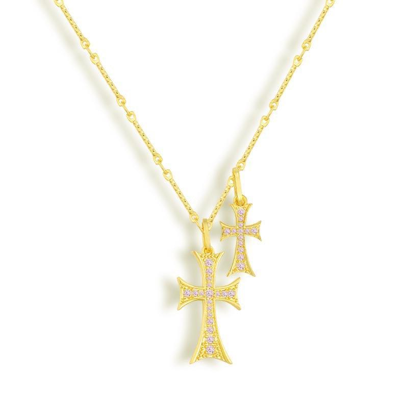 Double Cross Me Necklace Product Image