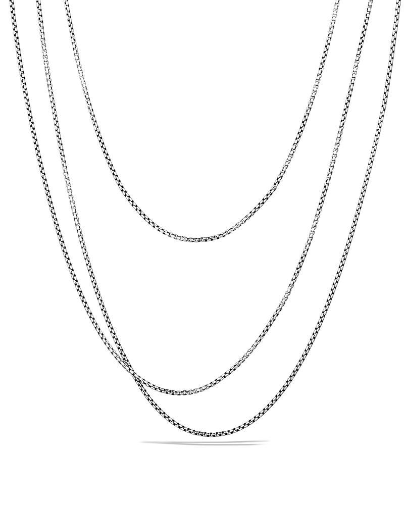 Womens Sterling Silver Box Link Necklace Product Image