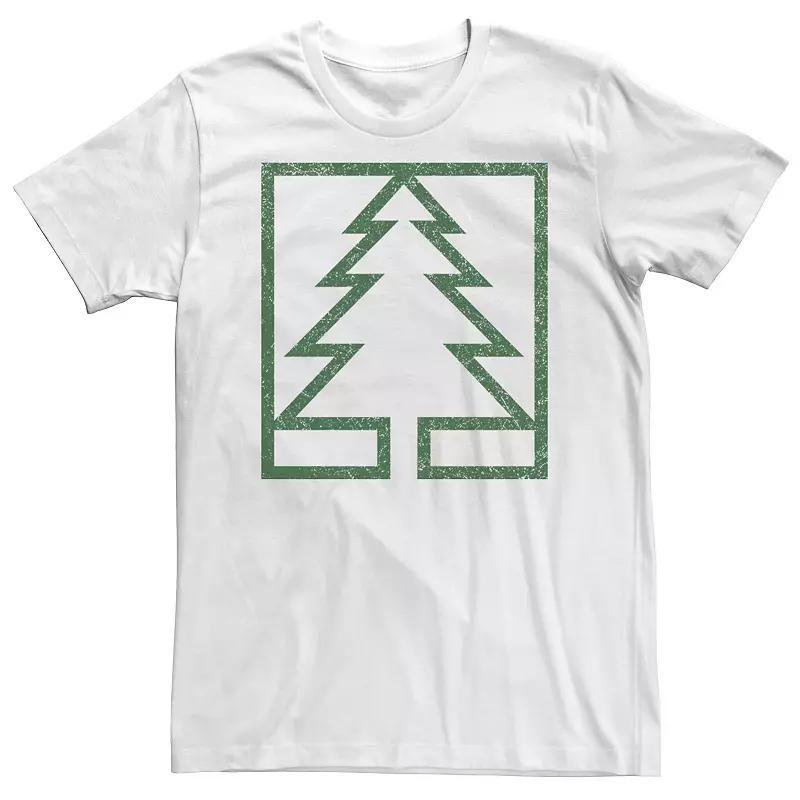 Big & Tall Pine Tree Square Graphic Tee, Men's, Size: 4XL, White Product Image