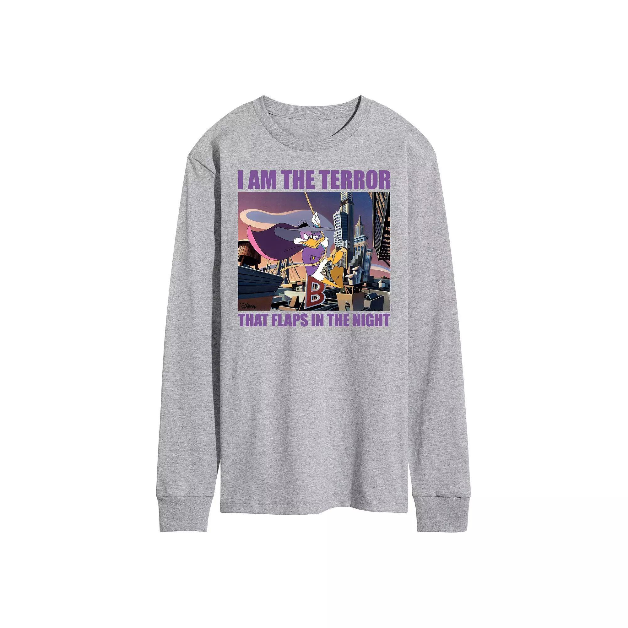 Disneys Darkwing Duck Mens Terror Long Sleeve Graphic Tee Product Image