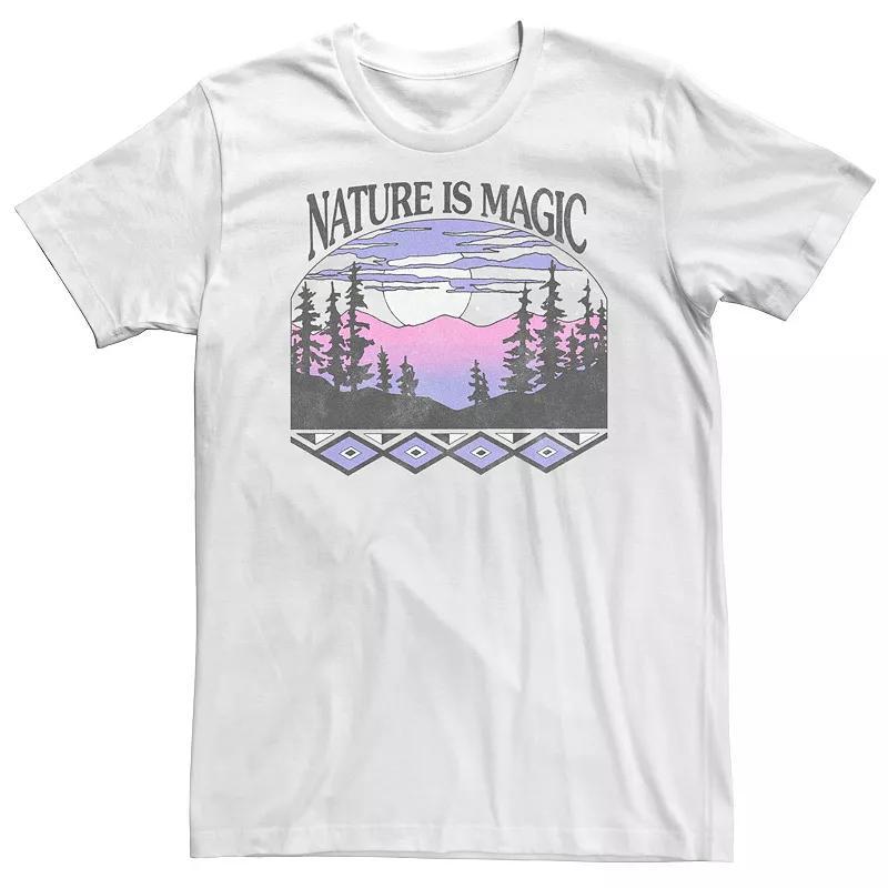 Big & Tall Nature Is Magic Graphic Tee, Men's, Size: XXL Tall, White Product Image