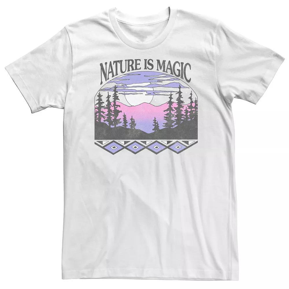 Big & Tall Nature Is Magic Graphic Tee, Men's, Size: XXL Tall, White Product Image