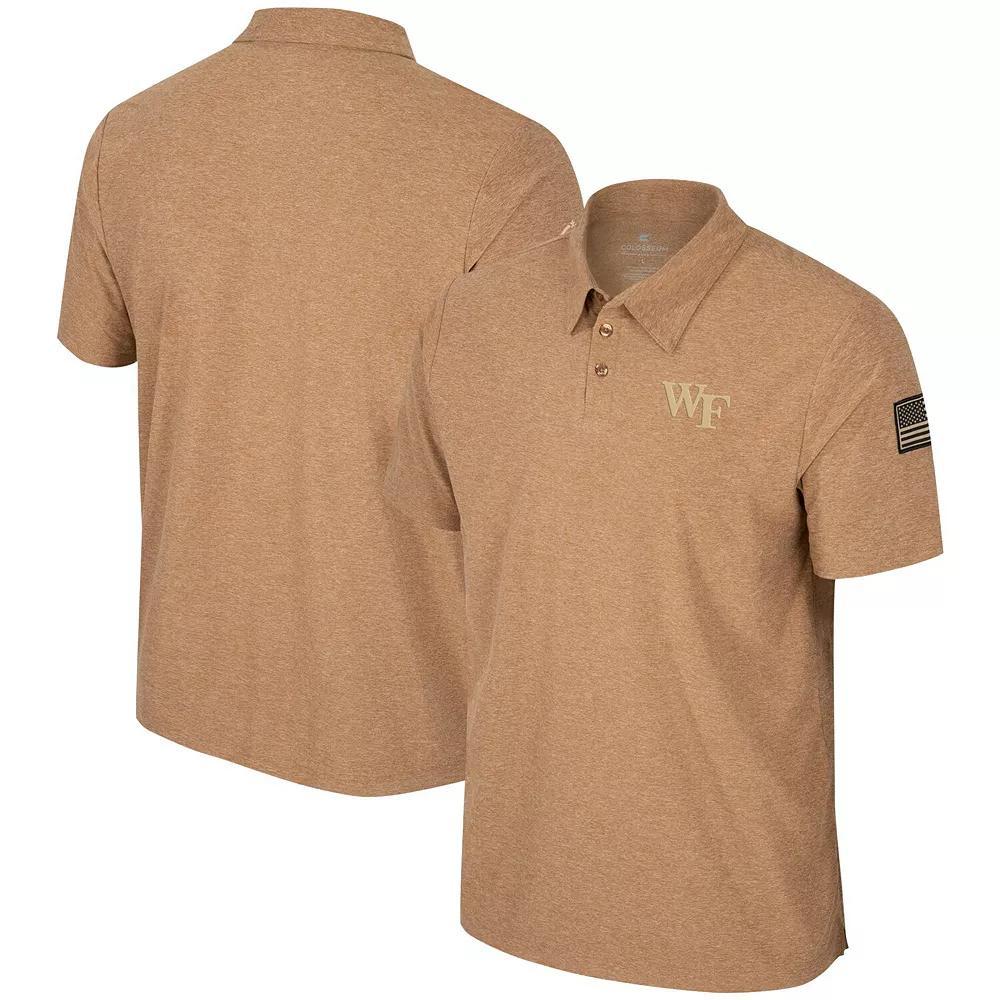 Men's Colosseum Khaki Nebraska Huskers OHT Military Appreciation Cloud Jersey Desert Polo, Size: Large, Beig K Product Image