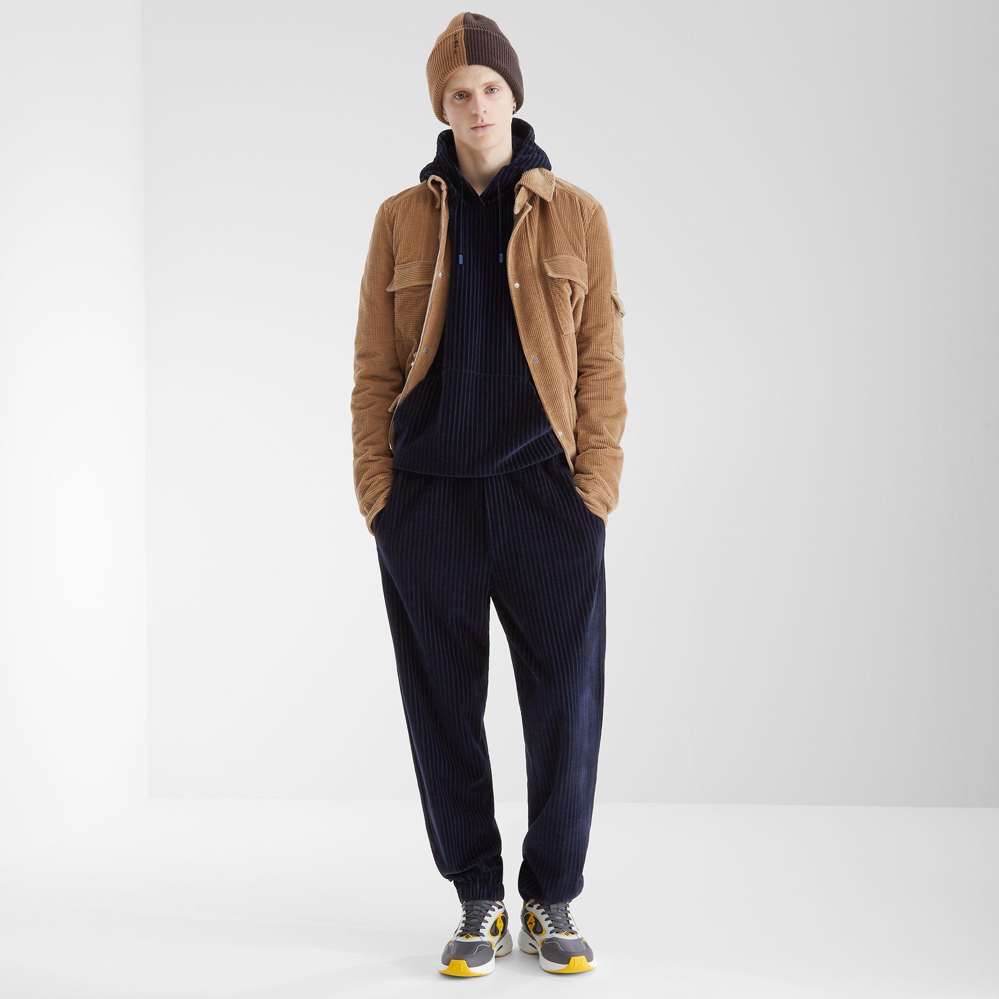 Fendi Forward sneakersGray mesh and gray leather low-tops Product Image