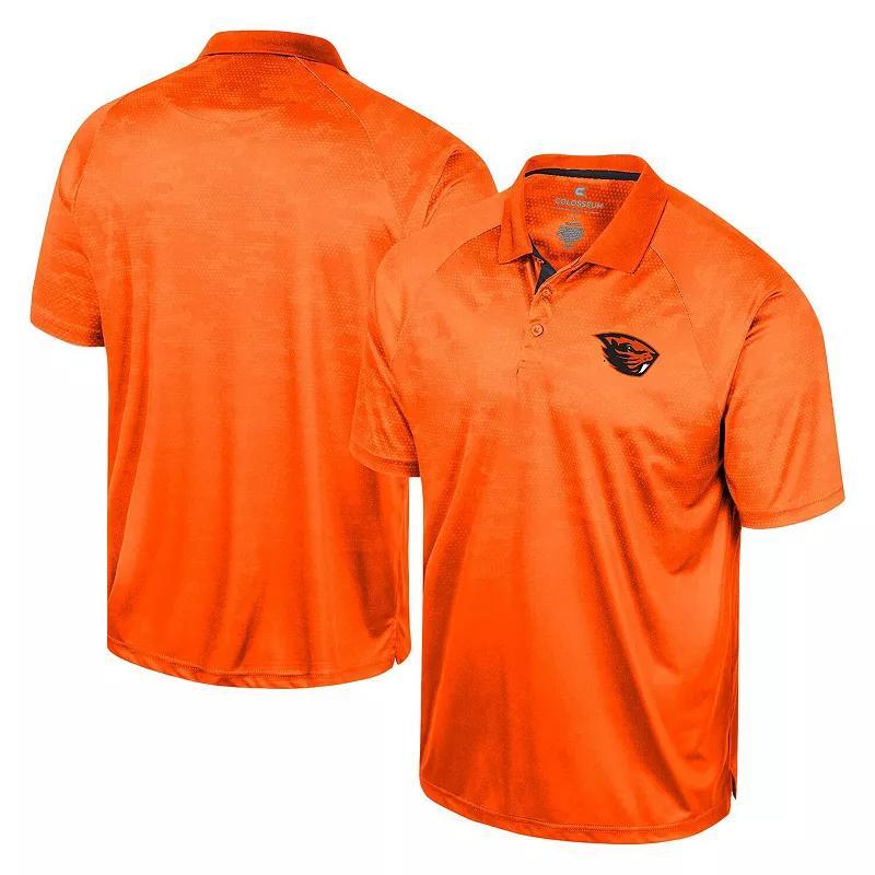 Men's Colosseum Orange Oregon State Beavers Honeycomb Raglan Polo, Size: XXL Product Image