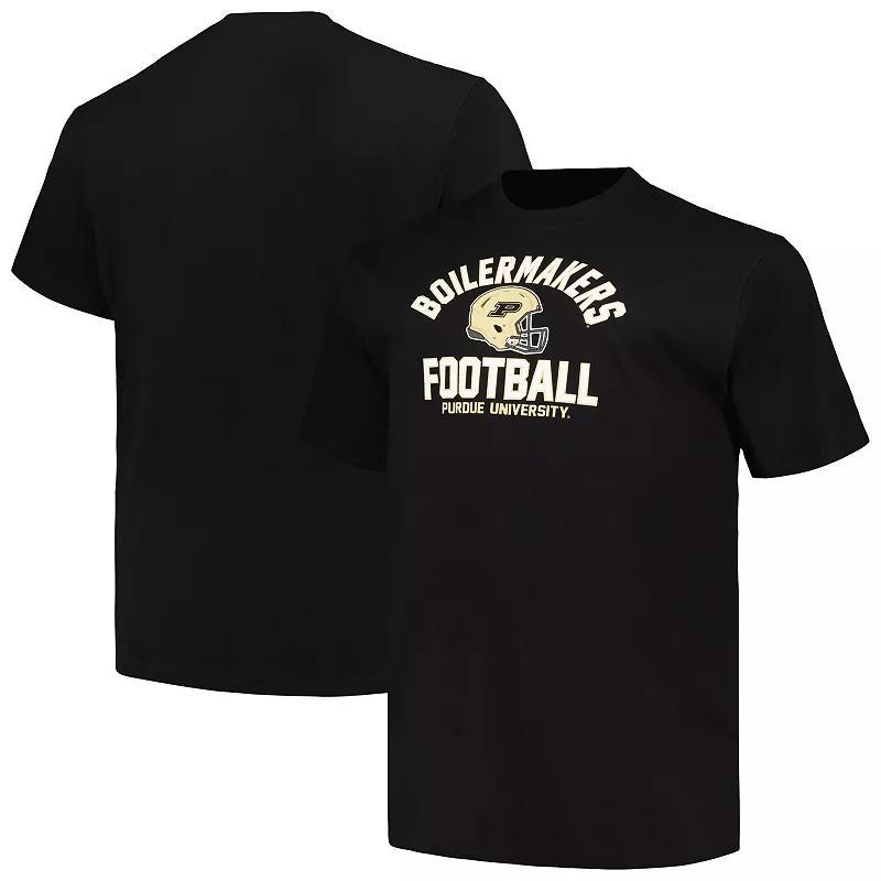 Men's Champion Black Purdue Boilermakers Big & Tall Football Helmet T-Shirt, Size: XLT Product Image
