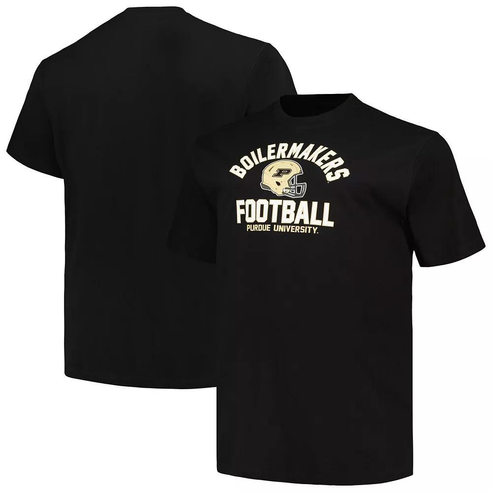 Men's Champion Black Purdue Boilermakers Big & Tall Football Helmet T-Shirt, Size: XLT Product Image