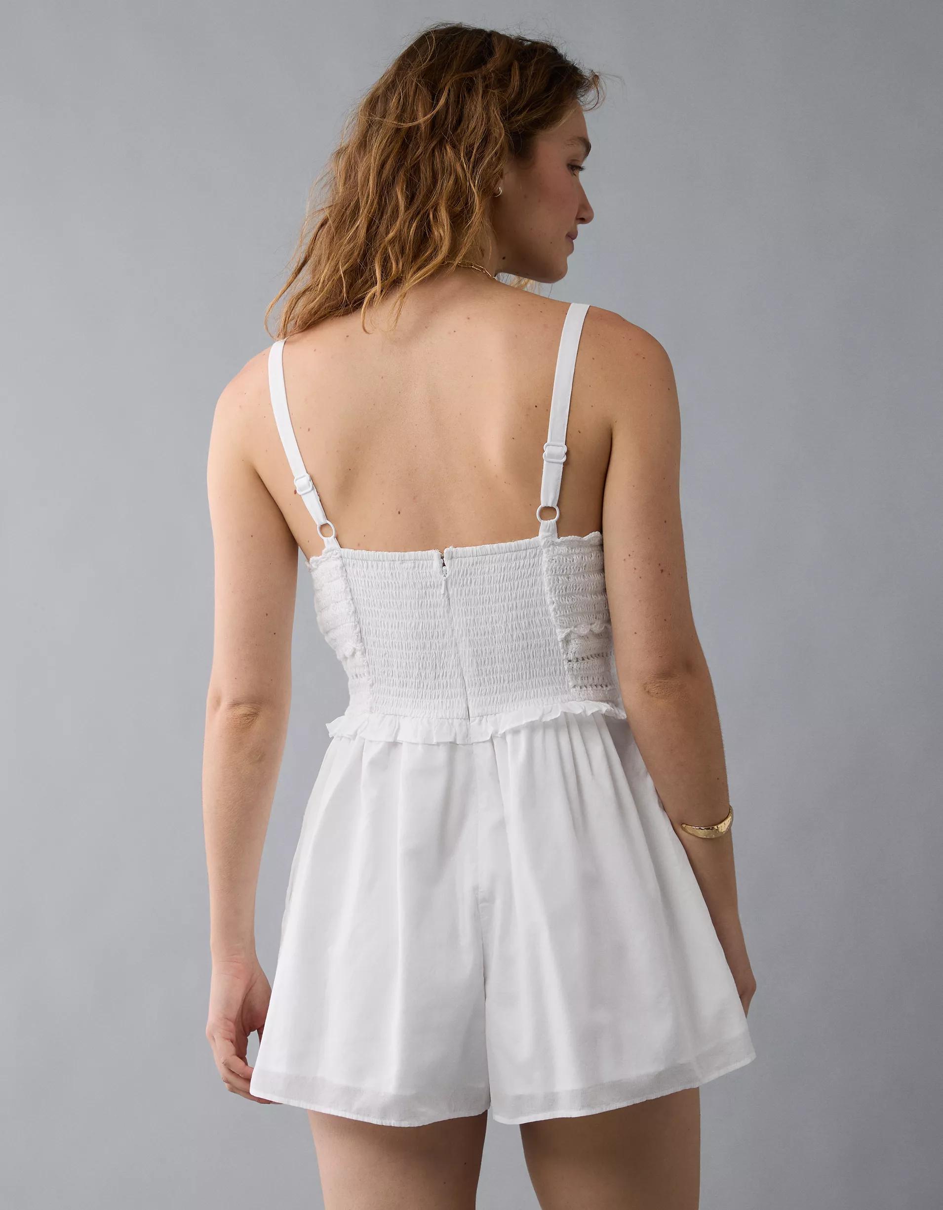 AE Crochet Bodice Romper Product Image
