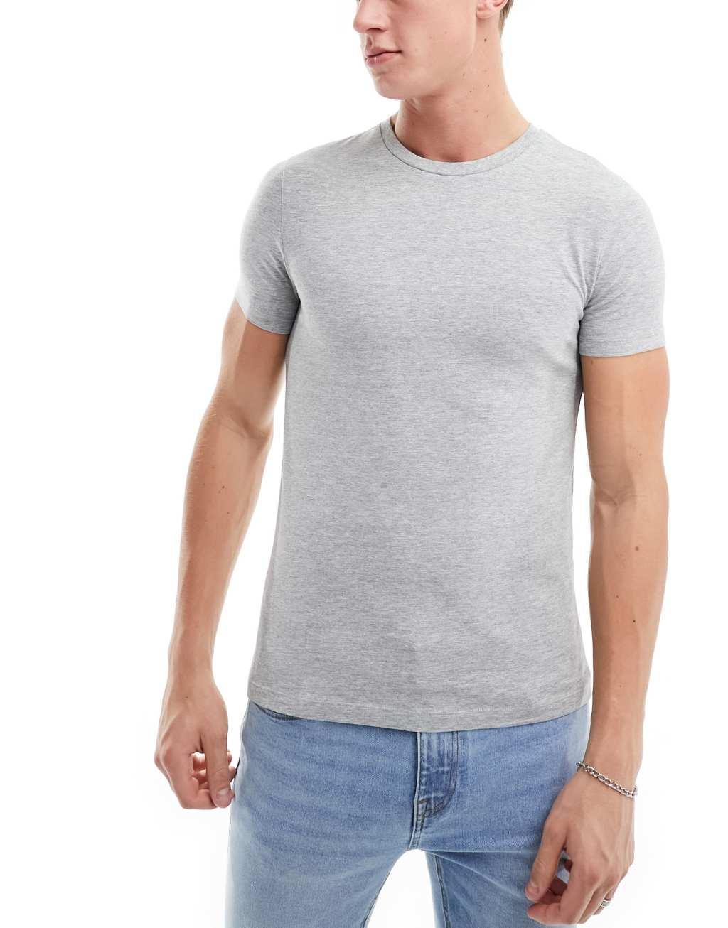 ASOS DESIGN 5 pack muscle fit t-shirts in multiple colors Product Image