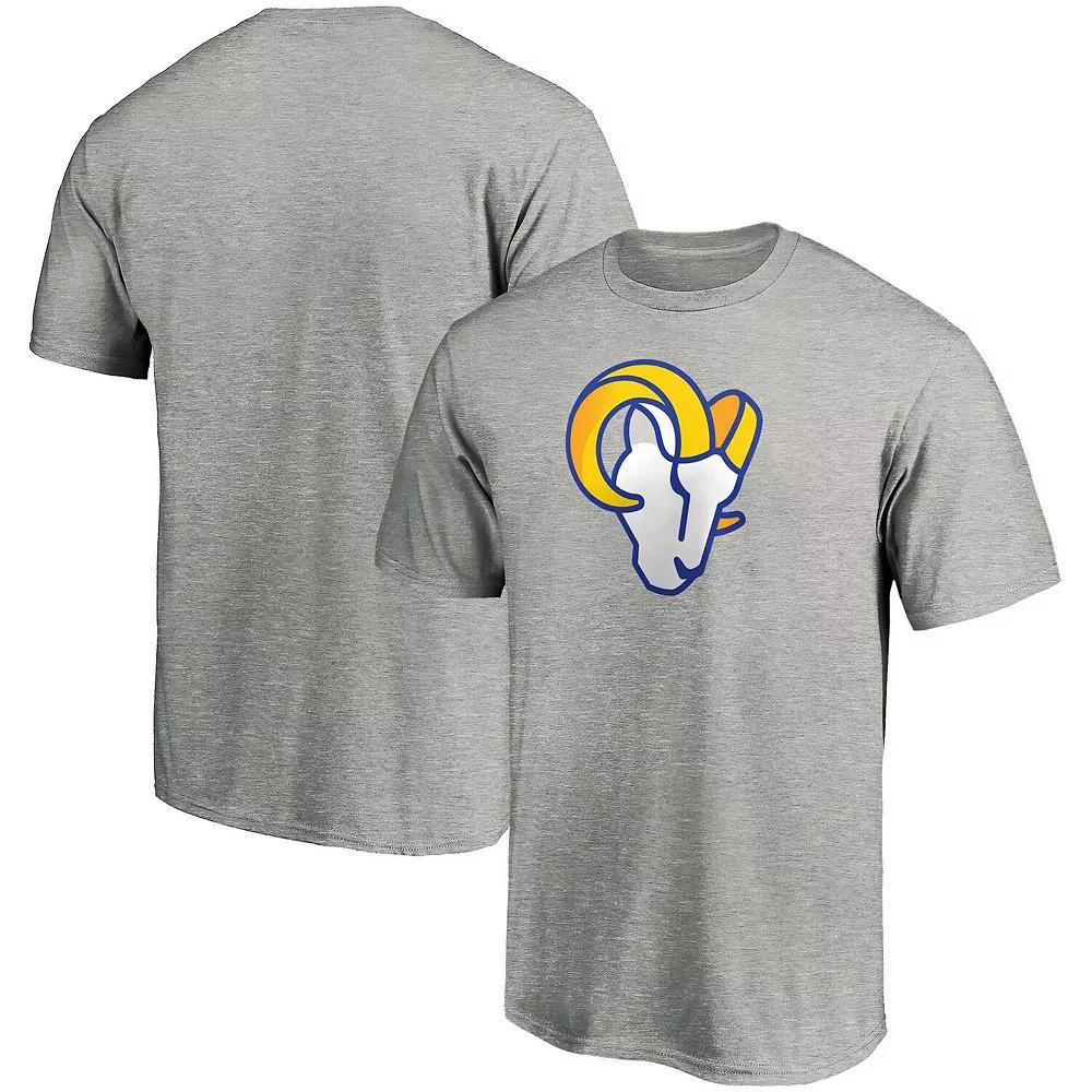 Men's Fanatics Branded Heathered Gray Los Angeles Rams Primary Logo T-Shirt, Size: Small, Grey Product Image
