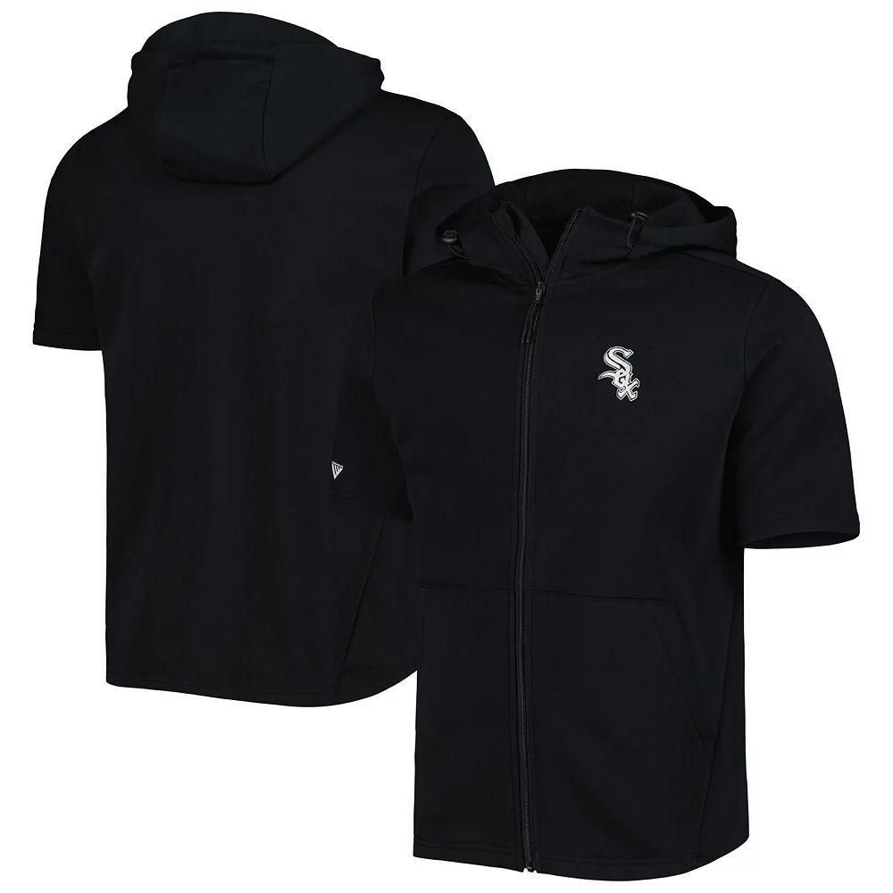 Men's Levelwear Black Chicago White Sox Recruit Full-Zip Short Sleeve Hoodie, Size: 2XL Product Image