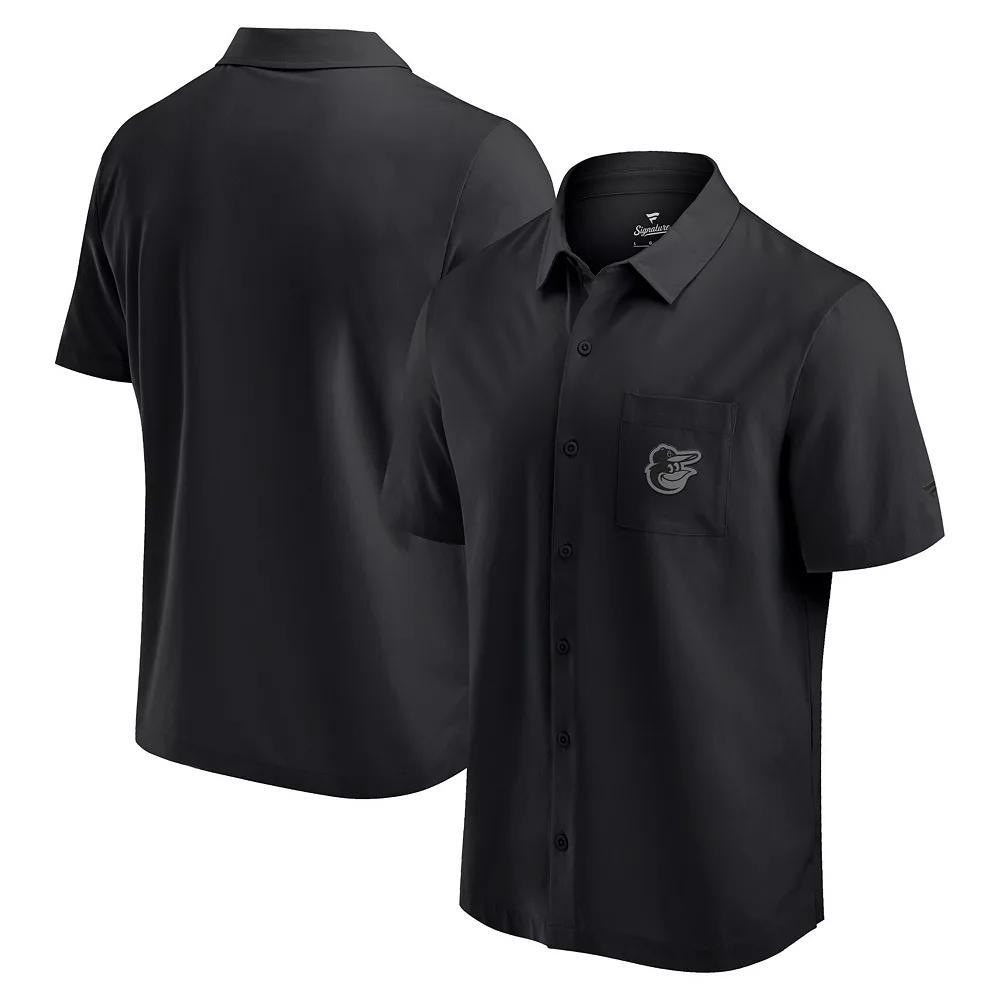 Men's Fanatics Black Cincinnati Reds Front Office Button-Up Shirt, Size: XXL, Red Black Product Image