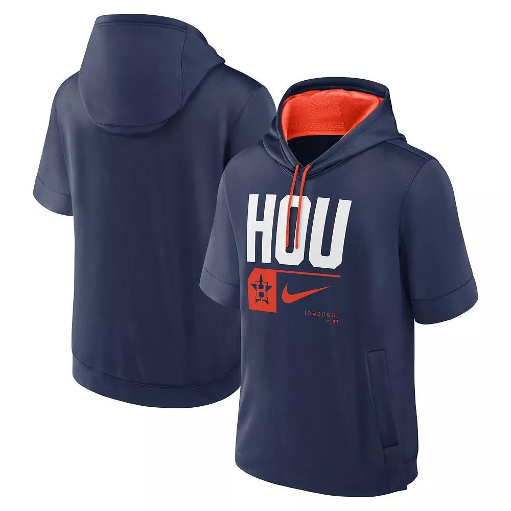 Men's Nike Navy Houston Astros Tri Code Lockup Short Sleeve Pullover Hoodie, Size: 2XL, Blue Product Image