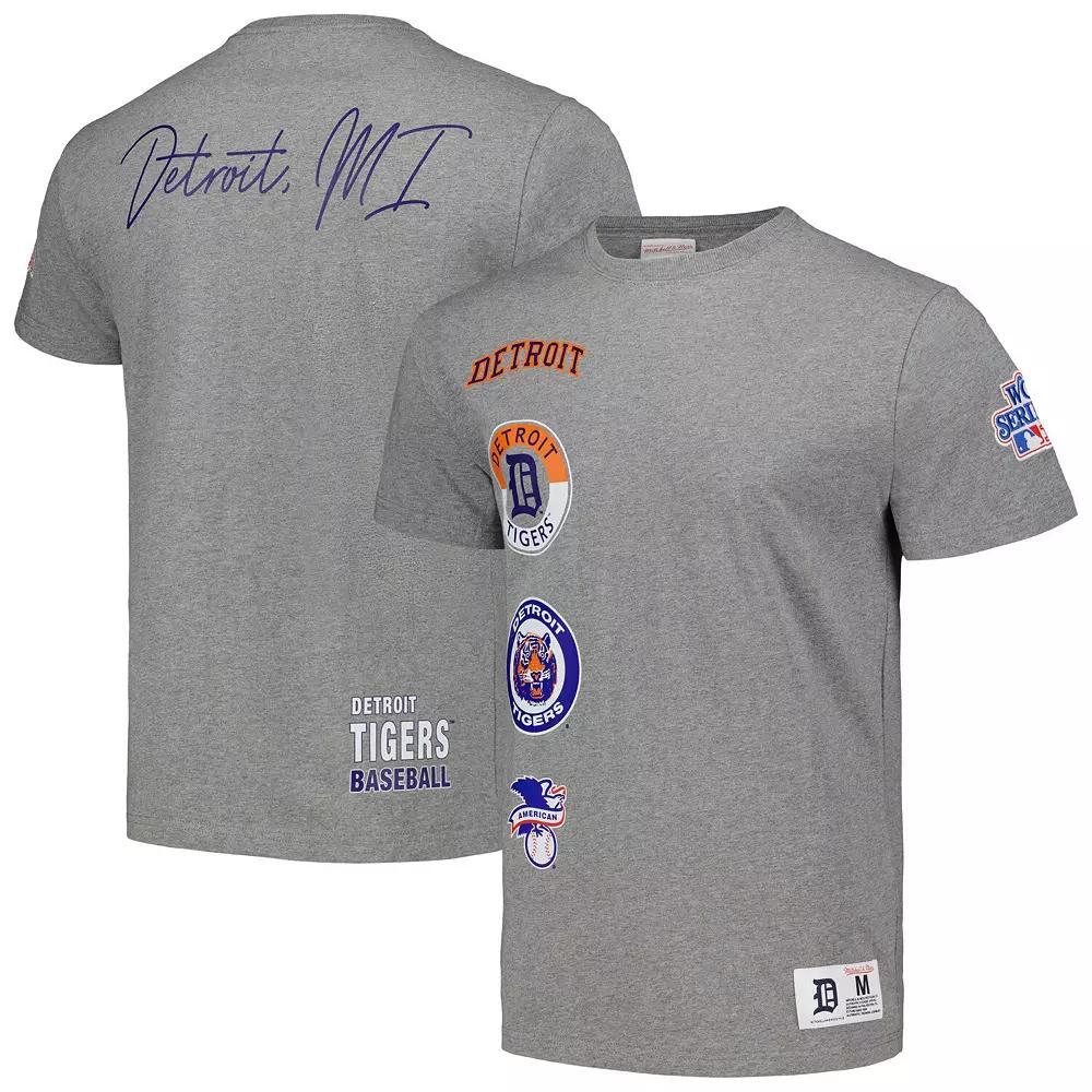 Mens Mitchell & Ness Heather Gray Detroit Tigers Cooperstown Collection City Collection T-Shirt Product Image