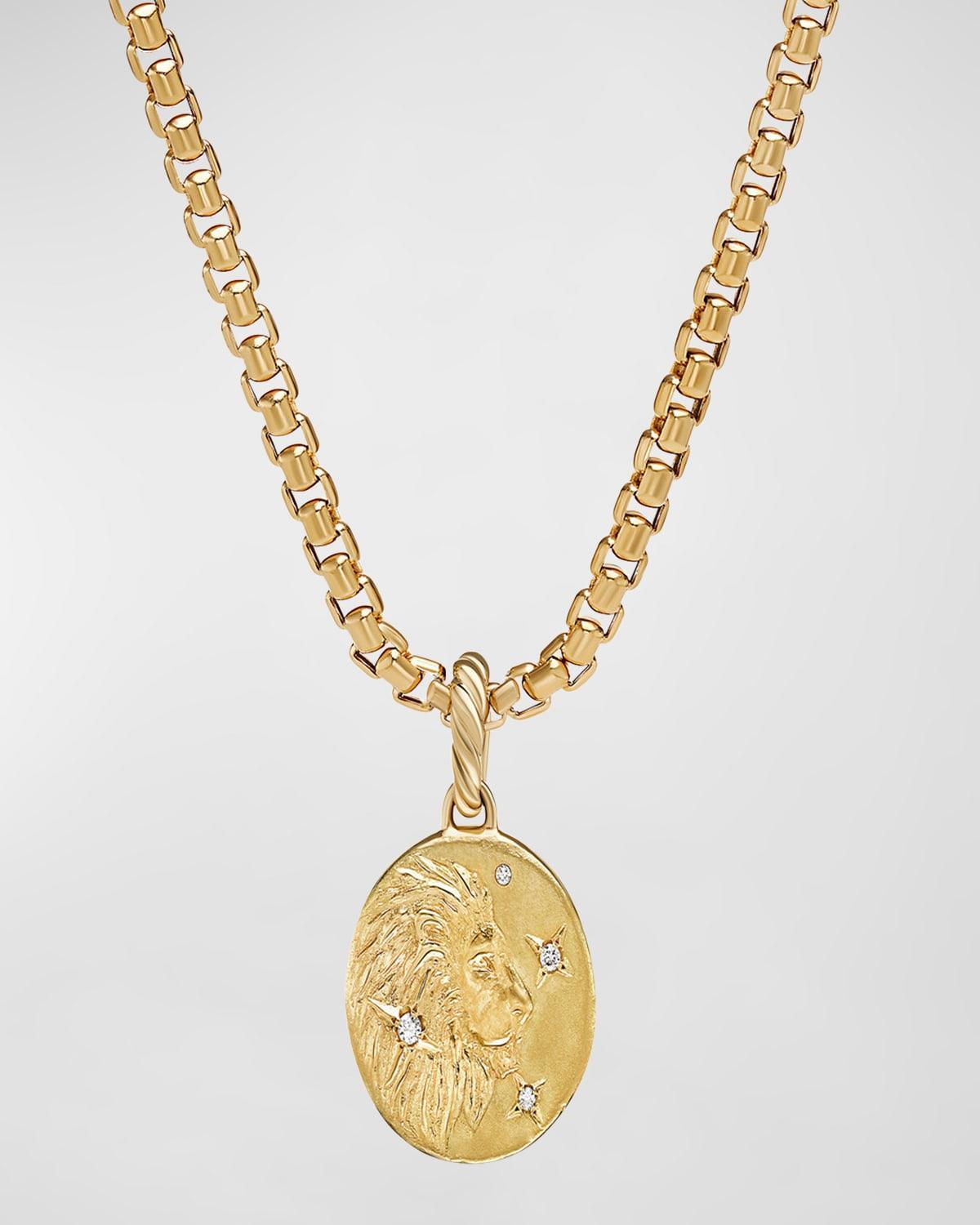 David Yurman 18K Yellow Gold Diamond Aquarius Amulet Pendant Product Image