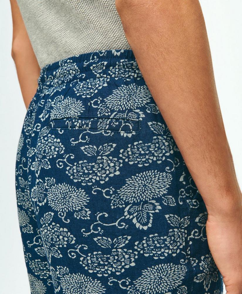 6" Linen-Cotton Floral Printed Friday Shorts Product Image
