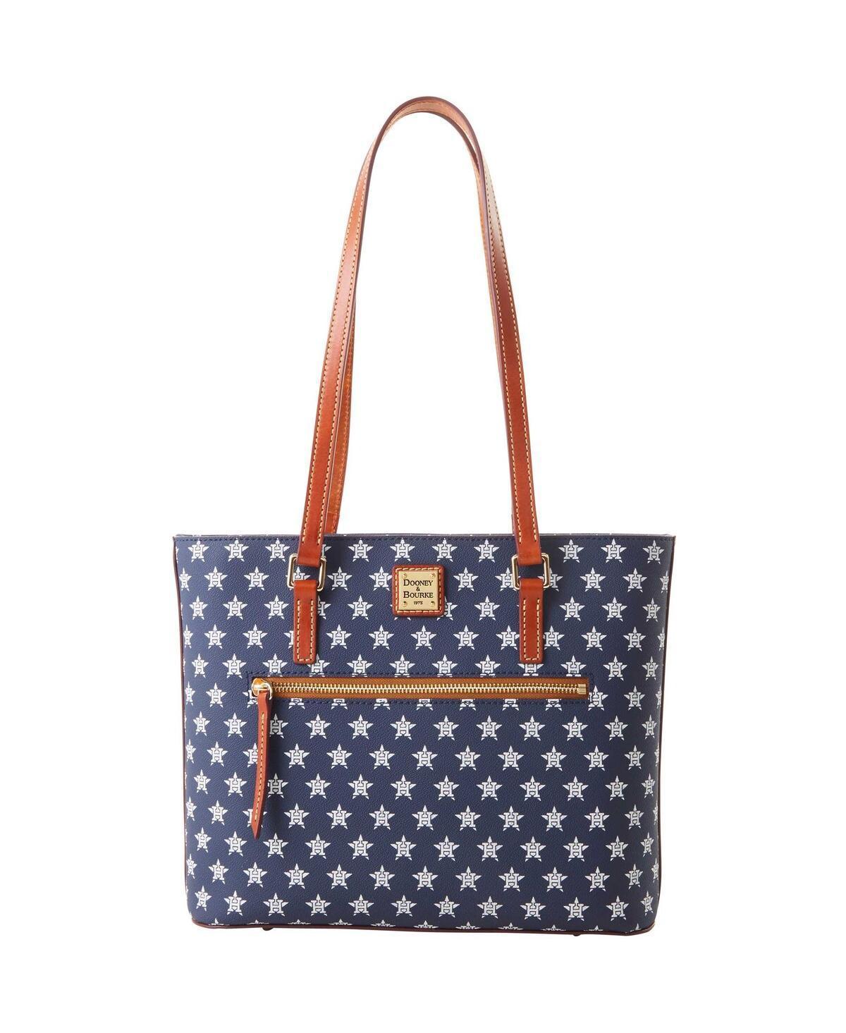 Dooney & Bourke Womens MLB Astros Coated Cotton Shopper Bag in Navy Product Image
