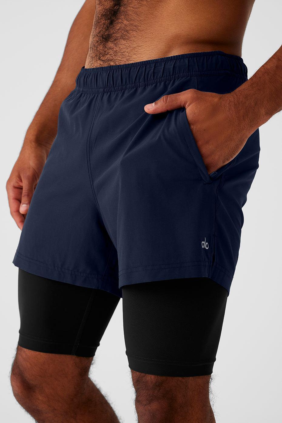 Alo Yoga | 5 Revival 2-in-1 Short Blue, Size: 2XL Product Image