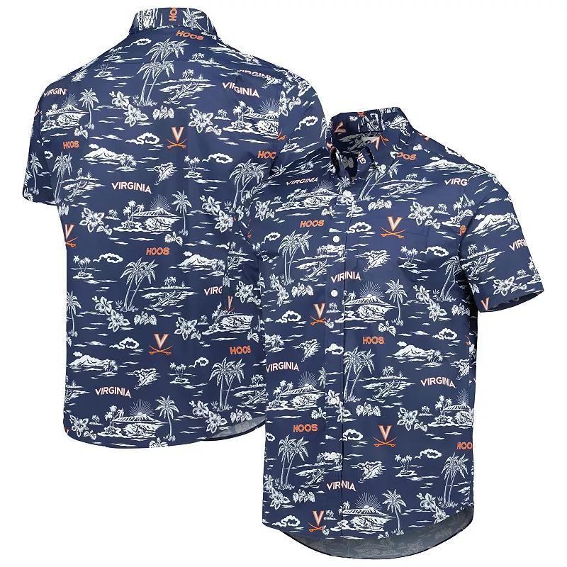 Men's Reyn Spooner Navy Virginia Cavaliers Classic Button-Down Shirt, Size: 2XL, Blue Product Image