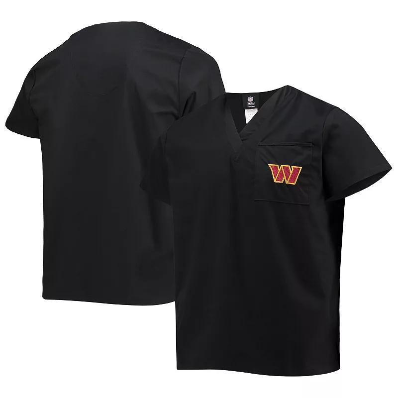 Mens Concepts Sport Black Washington Commanders V-Neck Scrub Top Product Image